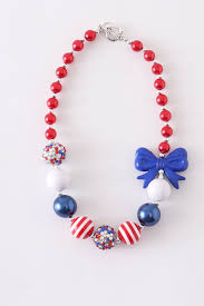 Blue Beads Chunky Bubble Necklace