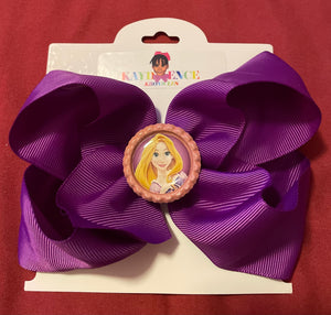 6 Inch Hair Bow with Rapunzel