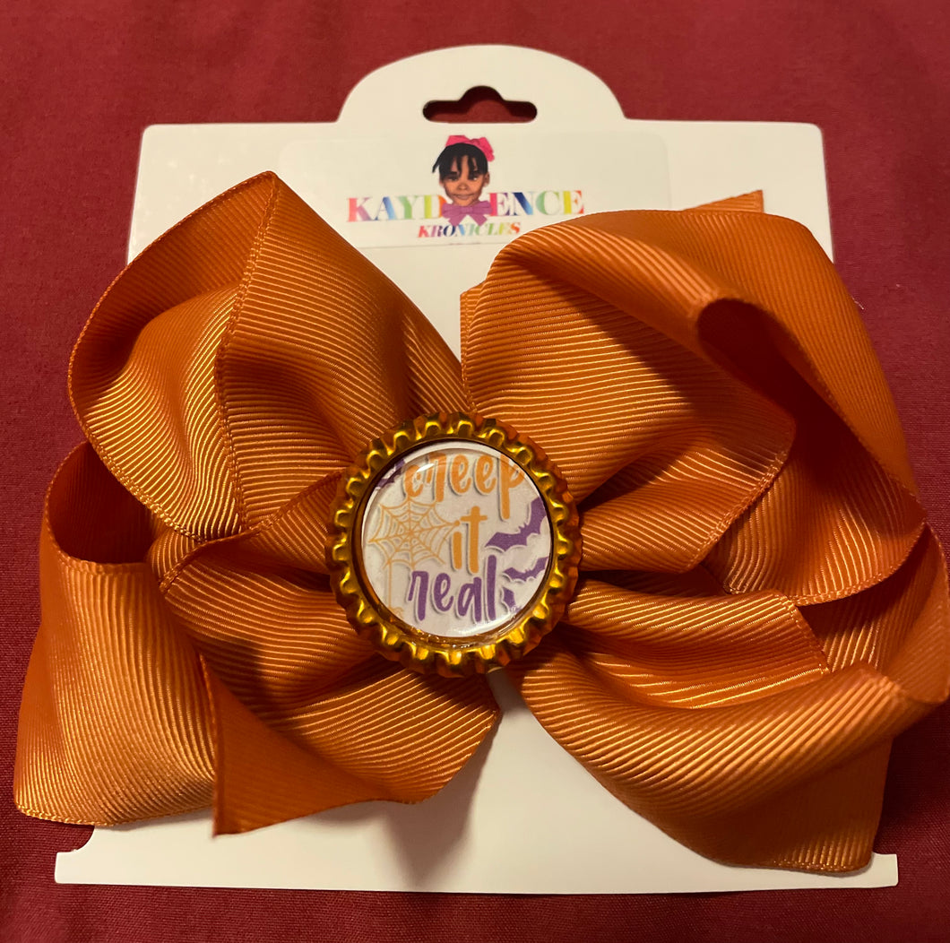 6 Inch Hair Bow with Creep it Real