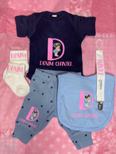 Load image into Gallery viewer, Personalized First Initial With Baby Girl Baby Outfit
