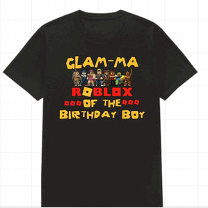 Ro-Blox Inspired "Family of The Birthday Child" Shirt (Adult Sizes)